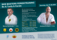 BKB Masters Ferientraining mit Sensei Werner Bachhuber und Sensei Andreas De Sario